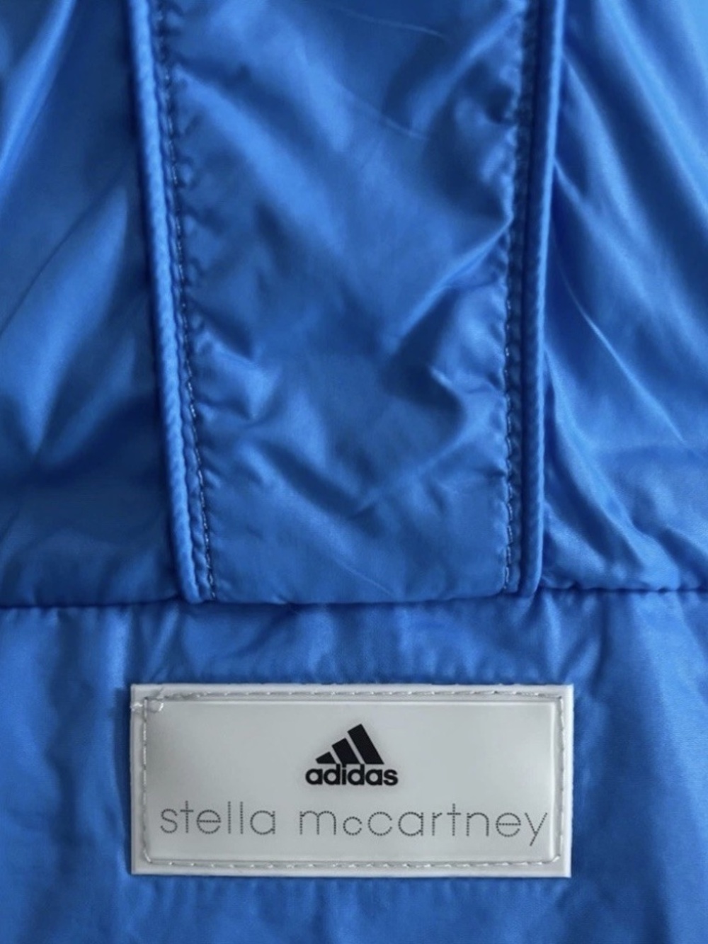 Adidas by Stella McCartney Convertible Jacket Zip Off Sleeves Blue Womens Small - Picture 4 of 8